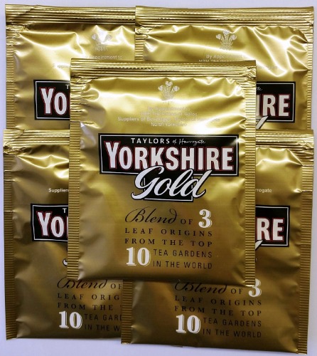 50 x Yorkshire Gold Tea Bags - Individual Enveloped Tagged Tea bags