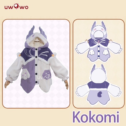 【In Stock】Uwowo Genshin Impact Fanart Kokomi Fishy Casual Coat Cute Cozy Jacket Cospaly Costume - XL