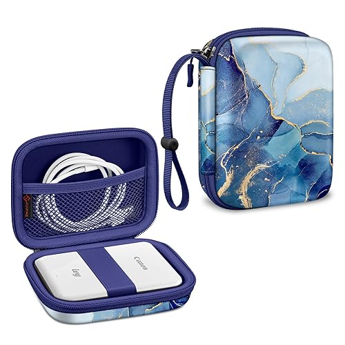 Fintie Protective Case for Canon Ivy Mini/Canon Ivy 2 Mini/Ivy CLIQ/Ivy CLIQ+/ Ivy CLIQ2/ Ivy CLIQ+2 Instant Camera Photo Printer - Shockproof Hard Shell Carrying Case, Ocean Marble - Ocean Marble
