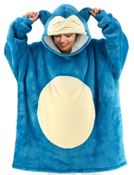 vavalad Wearable Blanket Sweatshirt Sherpa Oversized Hoodie TV-Blanket for Adults Men Women Teens One Size Fits All