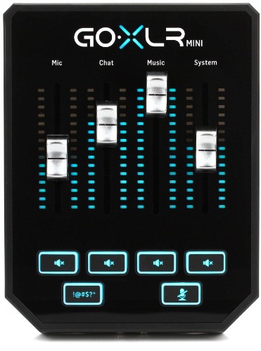 TC Helicon GoXLR MINI Online Broadcast Mixer with USB/Audio Interface and Midas Preamp, PC Compatible Only