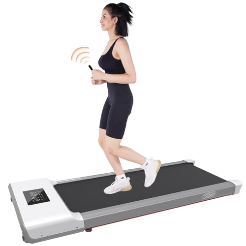 Walking Pad, Under Desk Treadmill 2 in 1 for Home/Office with Remote Control, Walking Treadmill, Portable Treadmill in LED Display - Bright White