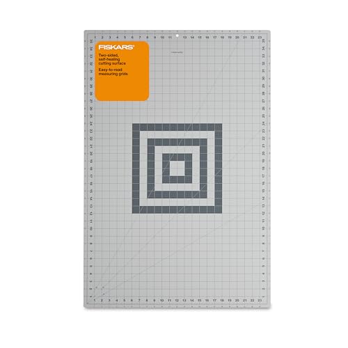 Fiskars Self Healing Cutting Mat, 24inch x 36inch Rotary Craft Cutting Board for Crafts Hobby Fabric Scrapbooking Projects - Gray - 24"x36"