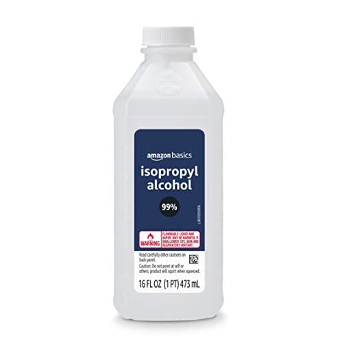Amazon Basics 99% Isopropyl Alcohol First Aid For Technical Use,16 Fluid Ounces, 1-Pack (Previously Solimo) - 16 Fl Oz (Pack of 1)