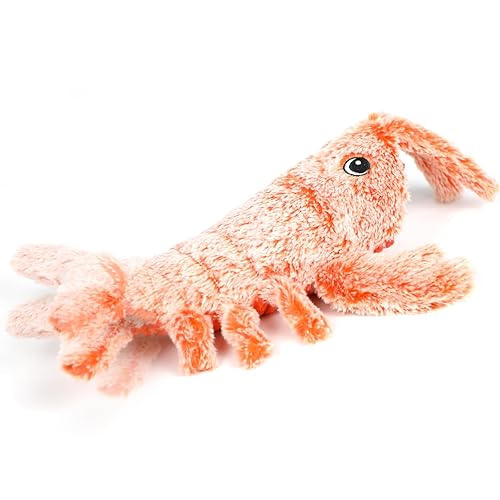 Nepfaivy Katzenspielzeug Elektrisch Hummer zur Selbstbeschäftigung - Interaktives Zappelndes Katzenspielzeug mit Katzenminze, Intelligenz Aufladbares Katzen Spielzeug für Katzen zum Spielen Treten - Hummer