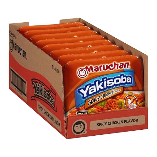 Maruchan Yakisoba Spicy Chicken Flavor, 4.11 Oz, Pack of 8, (4178990743) - 4.11 Ounce (Pack of 8) - Spicy Chicken