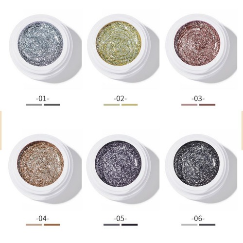 High Density Ultra Shine Platinum Glitter UV Nail Polish Gel