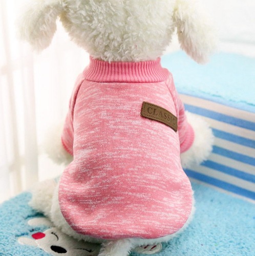Dog Classic Winter Sweater - Pink / M