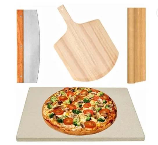 4 PCS Rectangle Pizza Stone Set