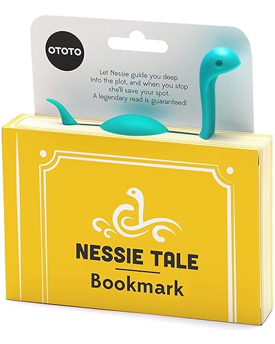 OTOTO Nessie Tale Book Mark - Turquoise Pagekeeper Bookmark - Unique Gifts for Readers, Women & Men - Pretty Lightweight Plastic Manga Bookmark for Girls, Boys, Kids - Nessie