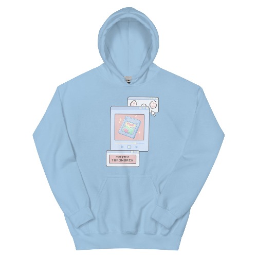 Time for a Throwback | Unisex Hoodie | Retro Gaming - Light Blue / L