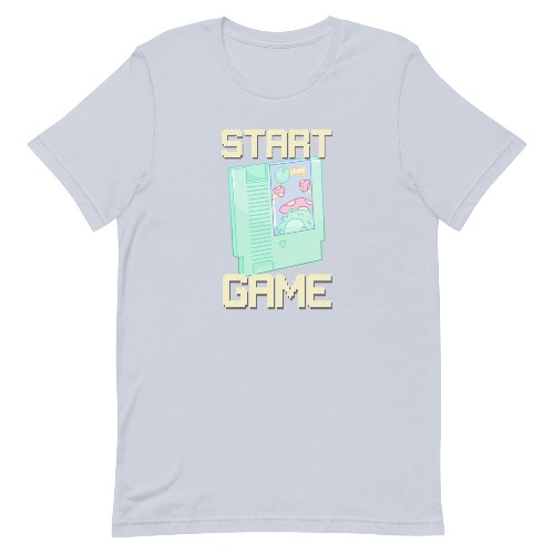 Start Game NES | Unisex t-shirt | Retro Gaming - Light Blue / L