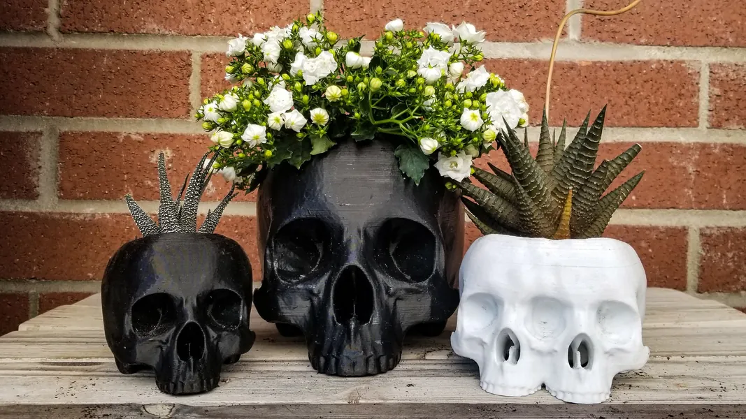 Large Skull Planter