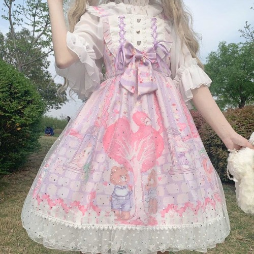 Neko Family Tree Lolita Dress - Purple Dress / L