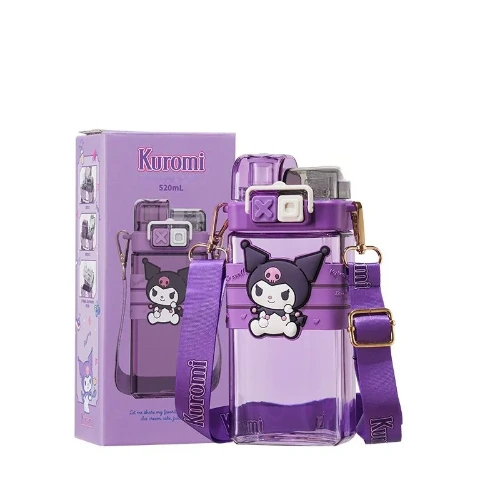 Water Cup Girl High-value Large-capacity Portable Straw Cup  Cute Kuromi Double Drink Cup For Going Out - Walmart.com