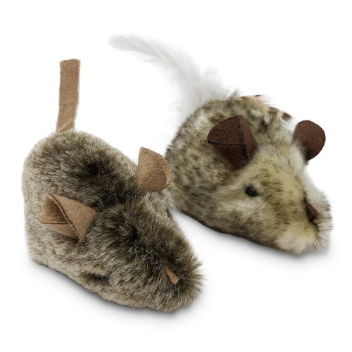 OurPets Play-N-Squeak Twice the Mice Cat Toy, 2pc (Interactive Cat Toy, Catnip Toy, Catnip Toys for Cats, Real Mouse Electronic Sound, Catnip, Cat Toys) - Twice the Mice (Pack of 2)