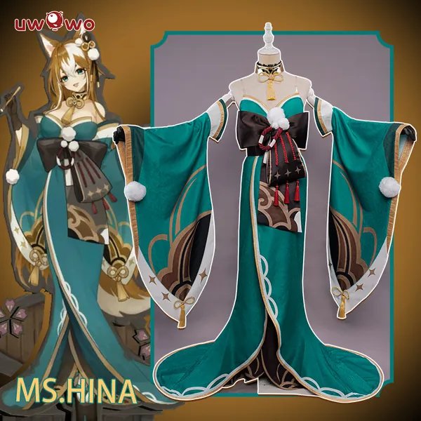 【Discontinue soon】Uwowo Game Genshin Impact Inazuma Ms. Hina(Gorou) Miss Hina Cosplay Costume | Set A L