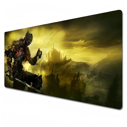 Dark Souls III mouse pad|Gaming mouse pad anime|XXL mouse pad 900x400|Office desk mat large|Waterproof - Anti slip|Lord of Cinder (A04) - A04
