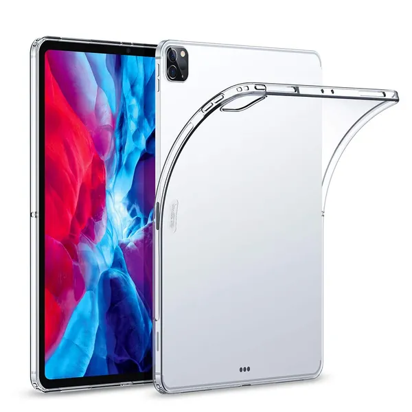 ESR Soft Case for iPad Pro 12.9 Inch (2020/2018), Slim Lightweight Clear Back Cover, Full Pencil 2 Support, Slim-Fit Shell Case, Clear iPad Pro 12.9 Case, Rebound Series, Clear