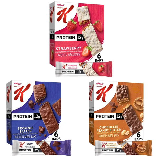 Kellogg's Special K Protein Bars, Meal Replacement, Bulk Protein Snacks, Variety Pack (3 Boxes, 18 Bars) - Variety Pack 6 Count (Pack of 3)