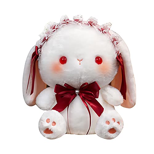 YOMOTREE Stuffed Animal Doll Plush Toys, Plushie Animal Toys, Cute Plush Animals, Lolita Bunny 13.7 Inches, Children's Gifts Rabbit (RED 13.7 Inch) - Red 13.7 Inch