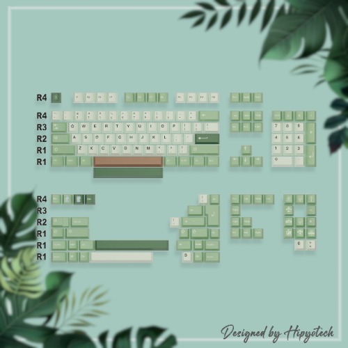 HipyoCaps Jungle | Plant Themed Keycap Set | 159 Keys PBT Keycaps | Hipyo Tech Keycaps | Default Title