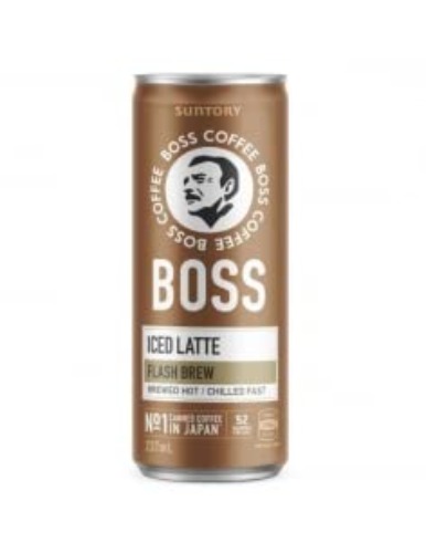Boss Coffee Iced Latte Chilled Coffee Drink 237ml x 12