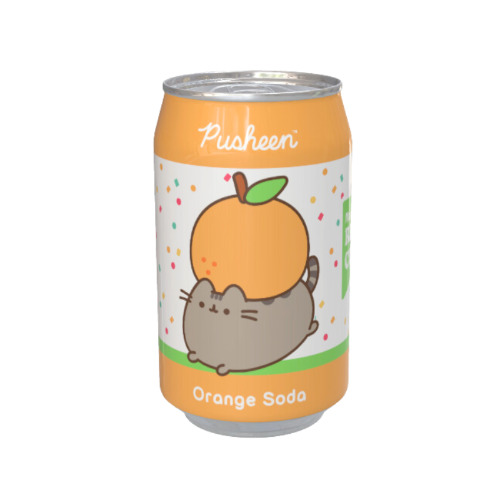 Pusheen Orange Flavour Soda Can 330ml - Triple Pack