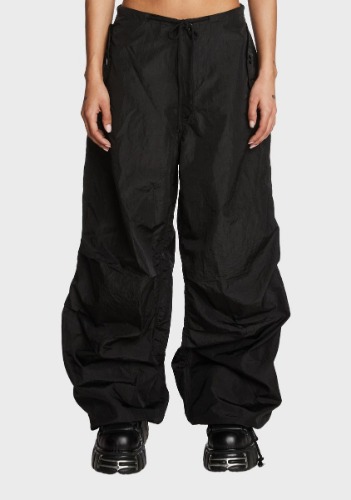 Black Rian Nylon Cargo Pants | X-Small/Small