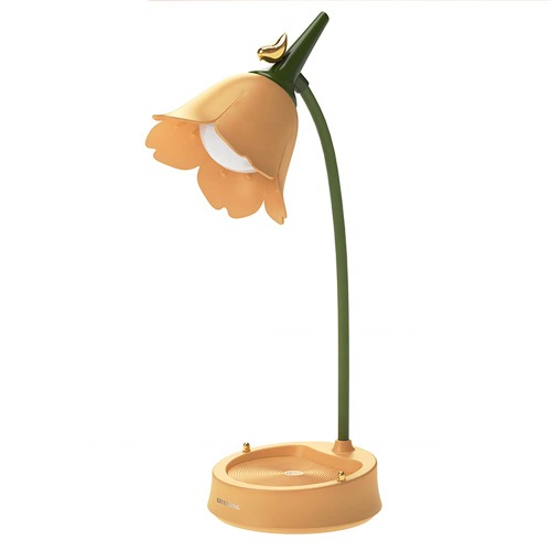 Yellow Flower LED Desk Lamp Cordless Table Light 