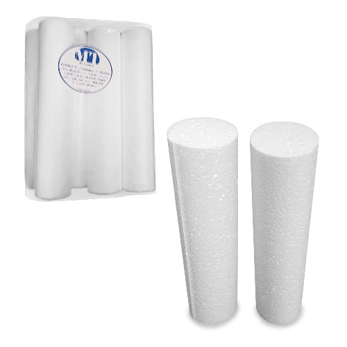 White Hard EPS Craft Foam Rods 2” Diameter 10” Length Great for Art-in-Crafts Projects by MT Products (8 Pieces) - Made in The USA - 10 Inch