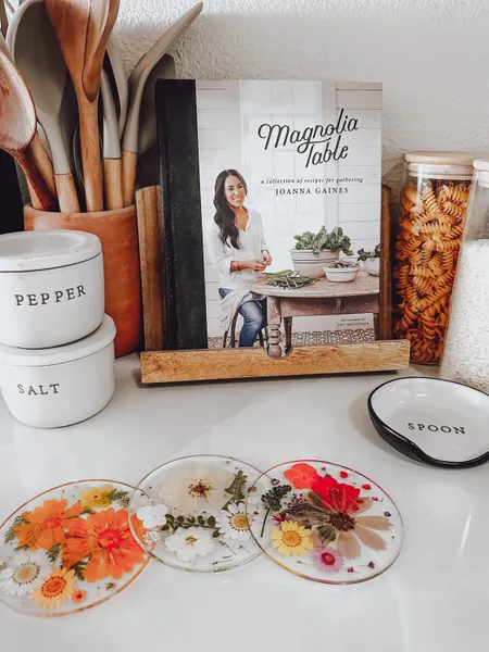 Pressed Flower Coasters | Custom Coaster | Boho Style | Trendy Coaster | Housewarming Gift | Wedding Gift | Bachelorette Gift