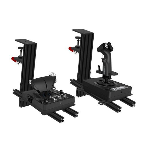 Hikig 2 Set The Desk Mount for The Flight Sim Game Joystick, Throttle and Hotas Systems. Fully Support Almost All of Flight Sim Game Hand-Control Devices Compatible with Thrustmaster HOTAS Warthog