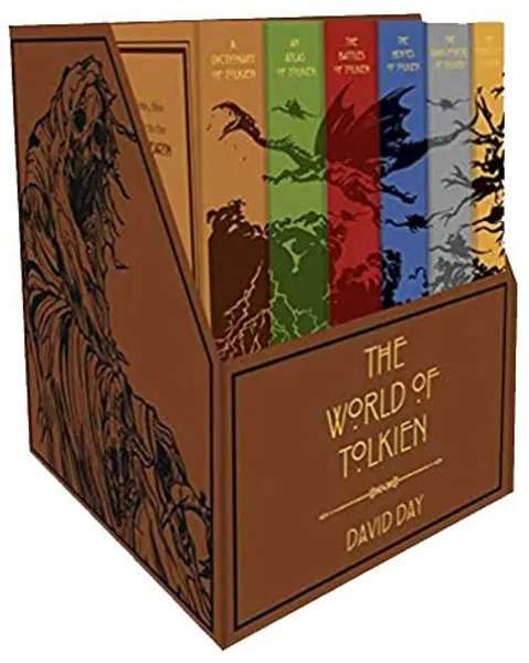 The World of Tolkien Complete 6 Books Collection Box Set by David Day (Dictionary, Atlas, Battles, Heroes, Dark Powers & Hobbits)