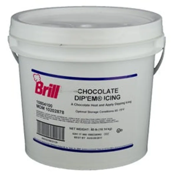 Brill Donut and Roll Chocolate Icing, 40 Pound Pail.