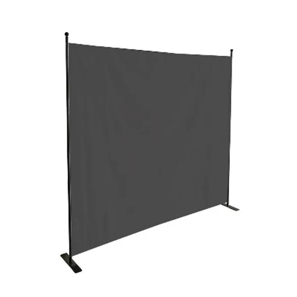 Flat Leg Gray Single Divider Office Partition Room Divider Classroom and Dorm Privacy Screen 6 Ft Portable Partition Screen Fire Proof Complete Non See Through Fabric