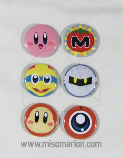 Kirby Buttons Magnets or Keychains 1.5 Inches | Etsy Canada