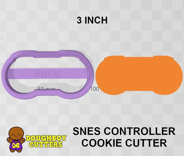 Super Nintendo Snes Controller Cookie Cutter | dough, fondant or polymer clay cutter | Various sizes | Shapes for cookies, craft and Jewelry