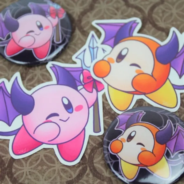 Kirby Waddle Dee Halloween Fan Art Sticker Magnet Badge | Etsy Canada