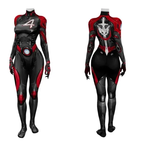 Invisible Woman Costume Cosplay Suit Bodysuit 