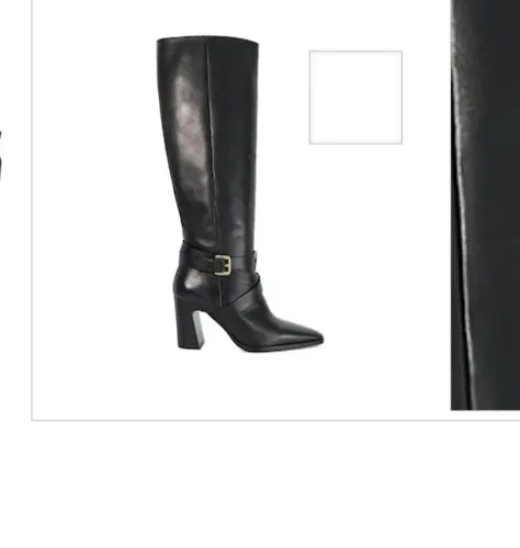 Dune London Black Solanna Strap Buckle Knee High Boots