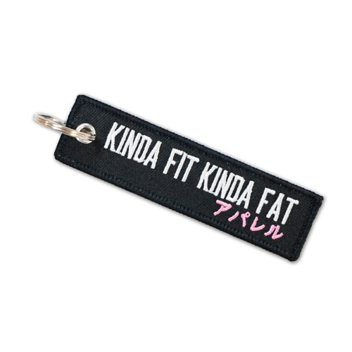 Kinda Fit Kinda Fat Black Jet Tag Keychain | Default Title