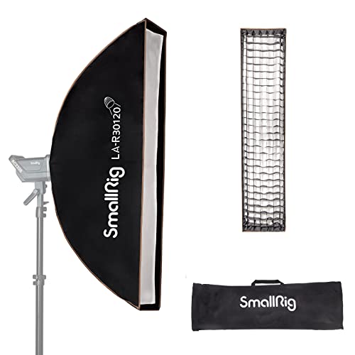 SMALLRIG LA-R30120 Rectangular Softbox, 30 x 120cm/11.8" x 47.2" Studio Soft Box with Diffuser and Honeycomb Grid, for Bowens Mount COB Video Light for SMALLRIG for Neewer for Aputure - 4200 - 11.8" x 47.2" Rectangular Softbox
