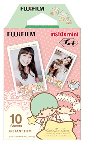 1 X Fuji Instax Mini Films Usable with Polaroid Mio & 300 - Lomo Diana Instant Back - Little Twin Stars - - 10枚 - Kiki & Lara