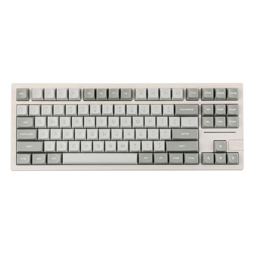 EPOMAKER x Feker Galaxy80 Gaming Keyboard, Aluminum Alloy Wireless Mechanical Keyboard, BT5.0/2.4G/USB-C Gasket-Mounted Keyboard, Hot Swappable, NKRO Creamy Keyboard (White, Marble White Switch) - Marble White Switch - White