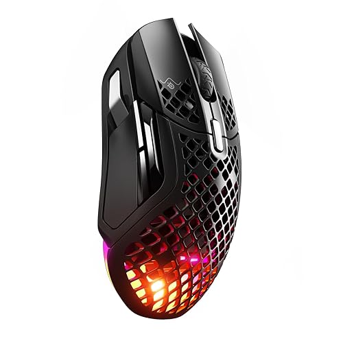 SteelSeries Aerox 5 Wireless - Souris gaming perforée RGB - Design ultra-léger et étanche - 9 boutons - Bluetooth/2.4 GHz - Capteur optique TrueMove Air 18K DPI - Sans fil - Aerox 5