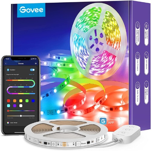 Govee RGBIC LED Strip 5m, Segmented Rainbow-Like Colour Picking LED Lights, Bluetooth APP Control Music Sync LED Lights for Bedroom, Party, Kitchen, TV