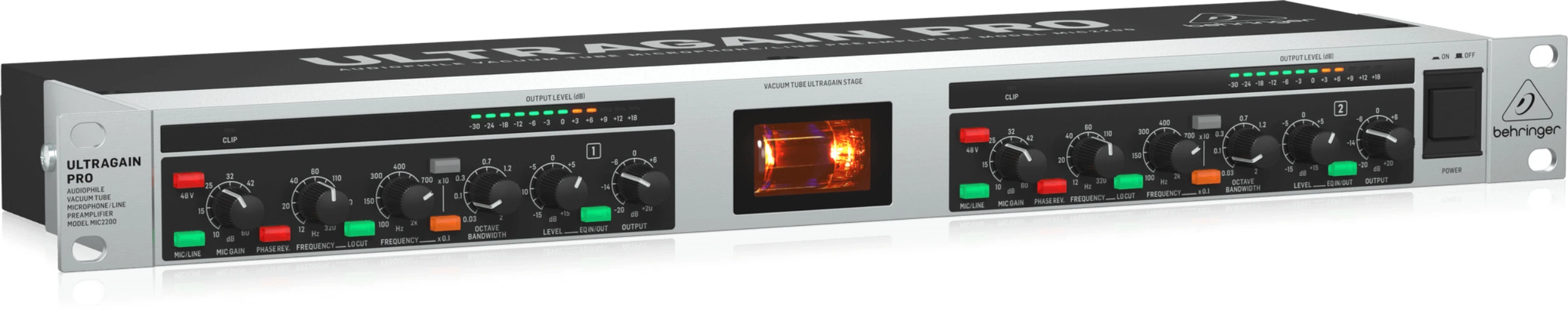 Behringer ULTRAGAIN PRO MIC2200 Audiophile Vacuum Tube Microphone/Line Preamplifier