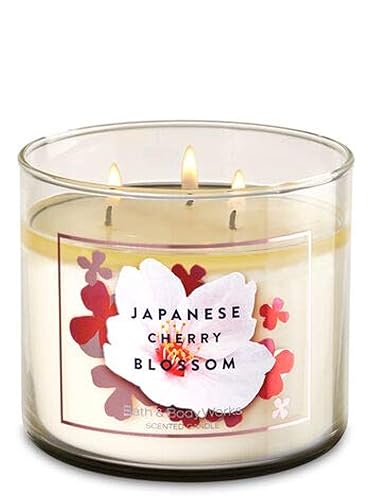 Bath and Body Works JAPANESE CHERRY BLOSSOM 3-Wick Candle 14.5 Ounce