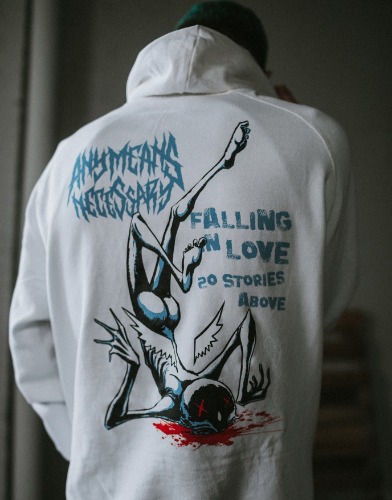 Falling in Love Pullover Hoodie Vintage White - XL